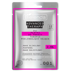 Bielenda Advanced Therapy 2in1 Peeling & Soothing Therapy Facial Pads, 12pcs