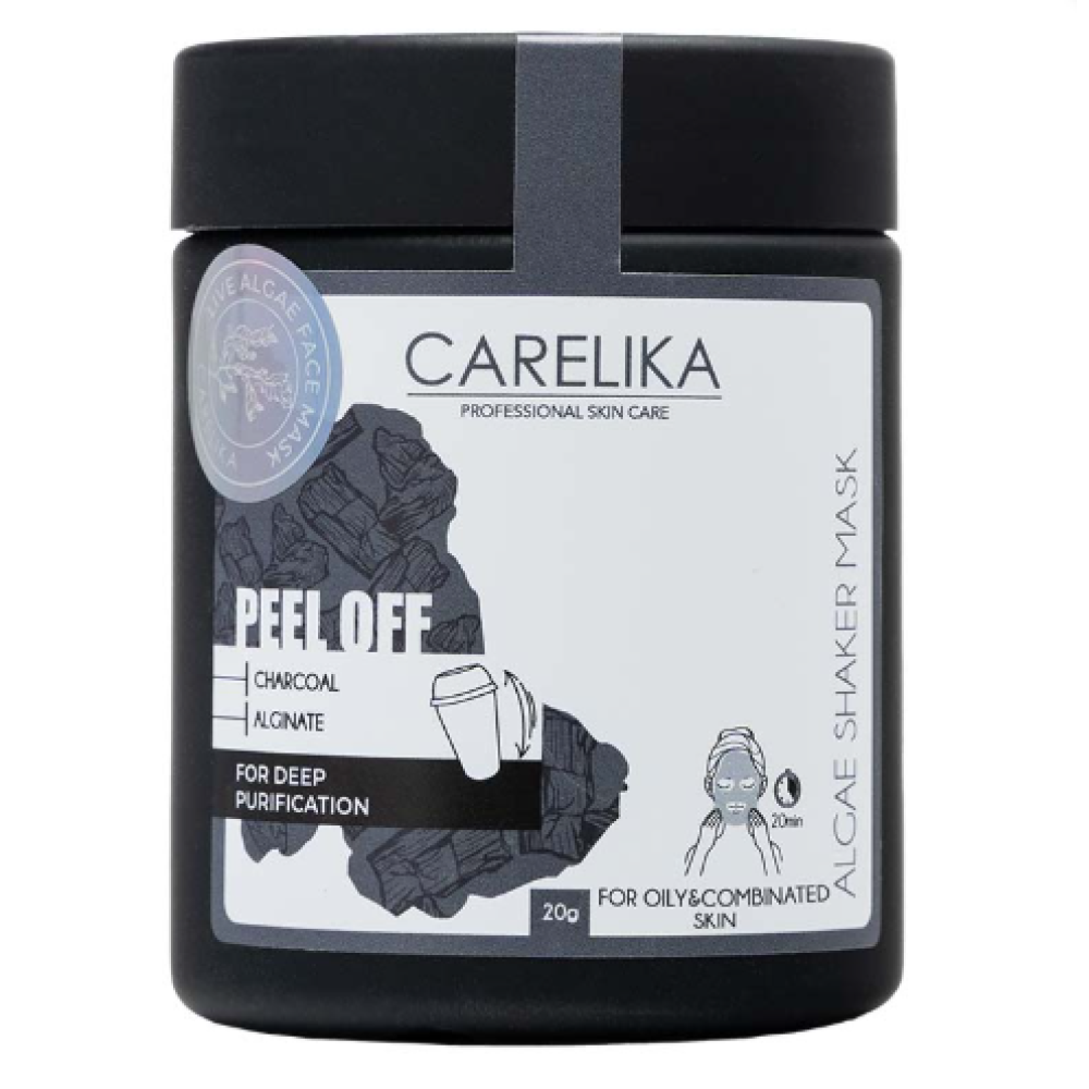 CARELIKA Shaker Peel Off Mask Charcoal, 20gr. (CPSMPC020J)
