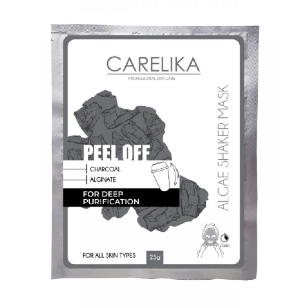 CARELIKA Shaker Peel Off Mask Charcoal, 20gr. (CPSMPC020P)