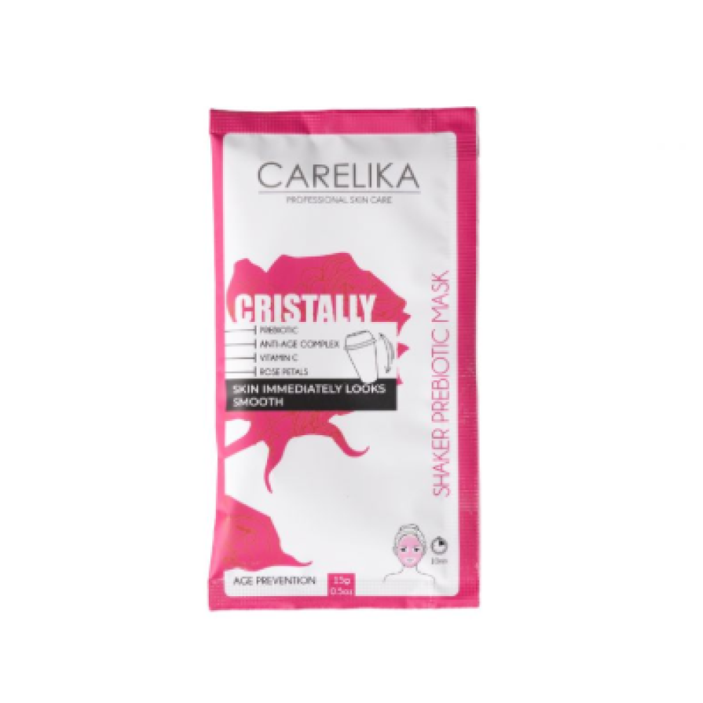 CARELIKA Shaker Prebiotic Cristally Mask Rose Petals, 15gr. (CPSMRP015P)
