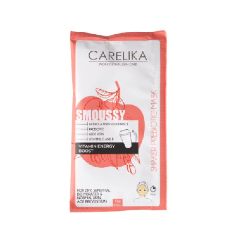 CARELIKA Shaker Prebiotic Smoussy Mask Acerola and Goji, 15gr. (CPSMVEB015P)