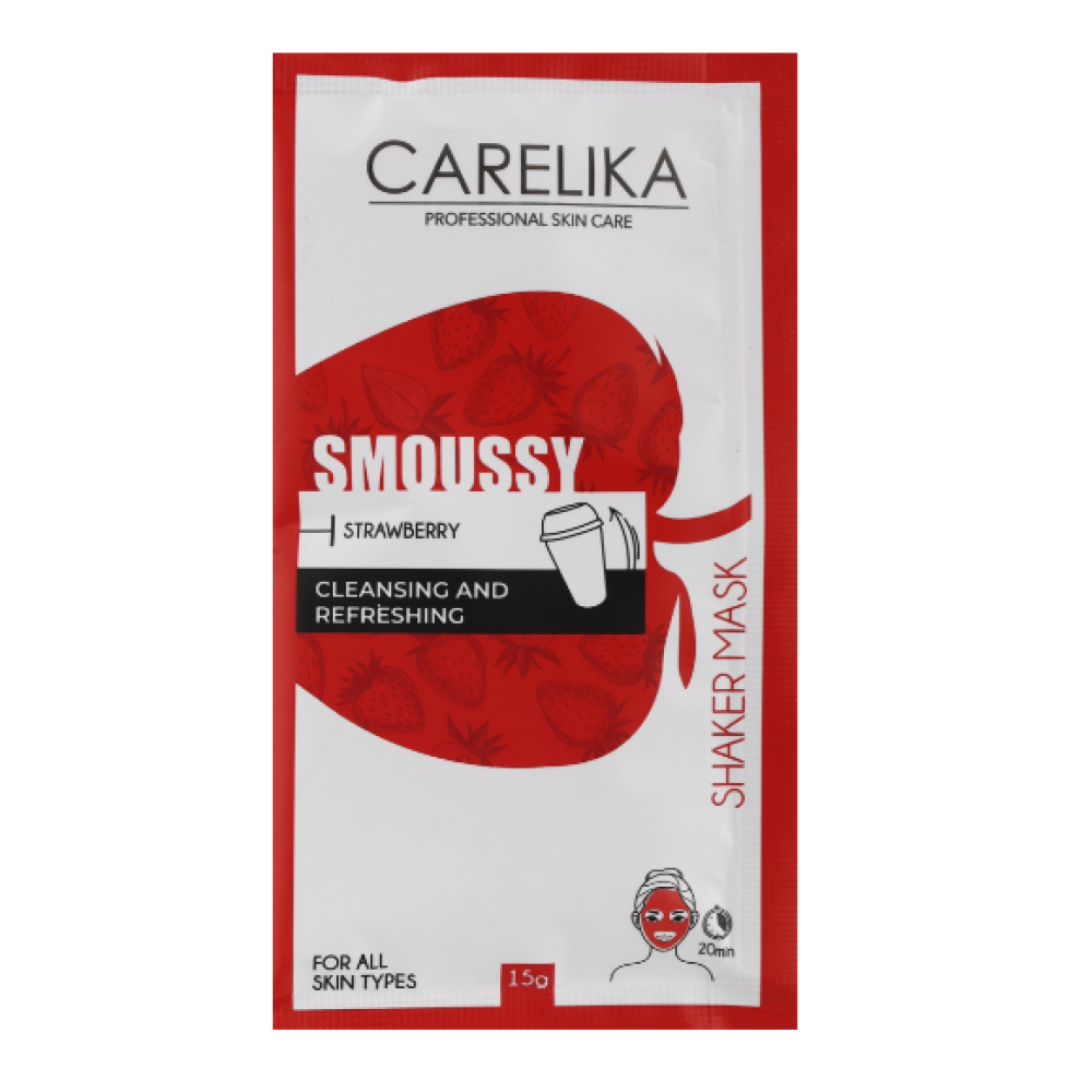 CARELIKA Shaker Smoussy Mask Strawberry, 15gr. (CPSMS015P)