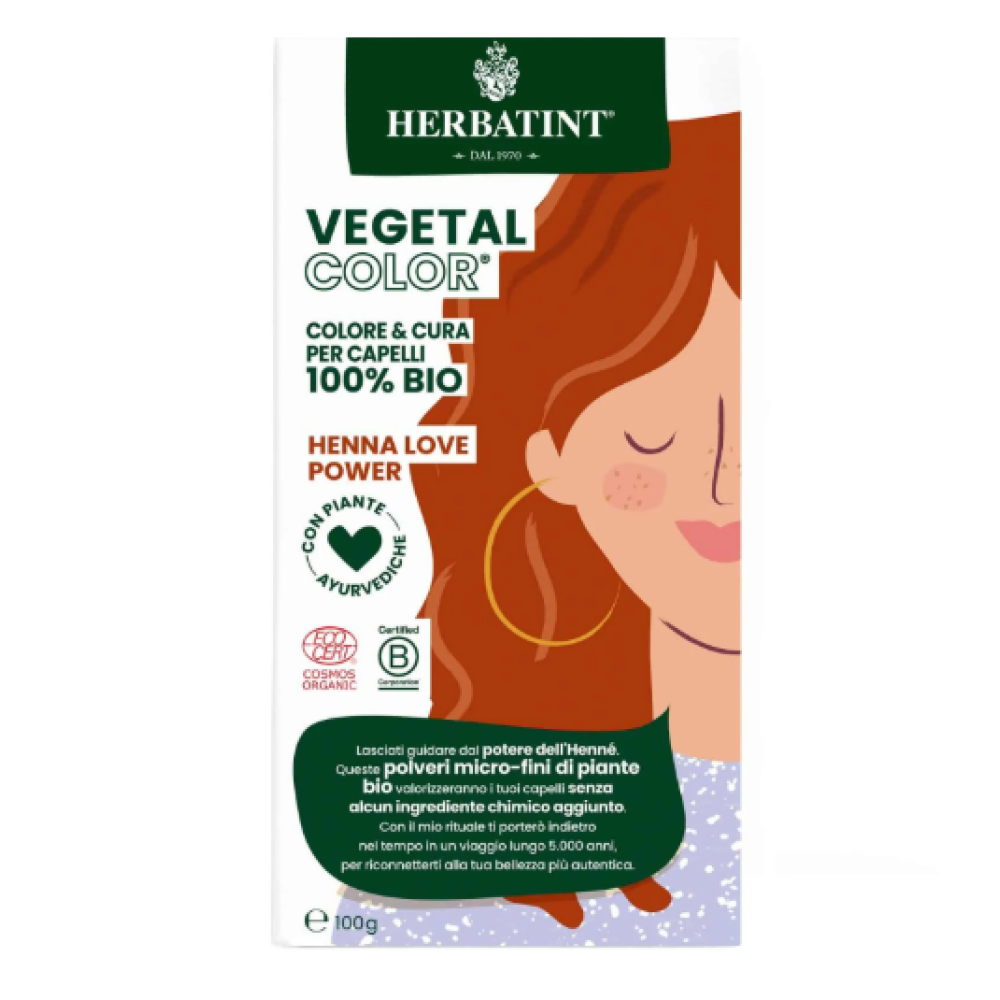 HERBATINT Vegetal Color - Organic Hair Color (Henna love power) (Herb-henna-love)