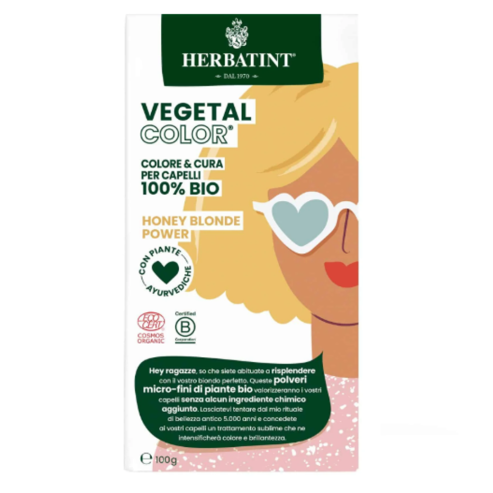 HERBATINT Vegetal Color - Organic Hair Color (Honey blond power) (Herb-honey-blond)