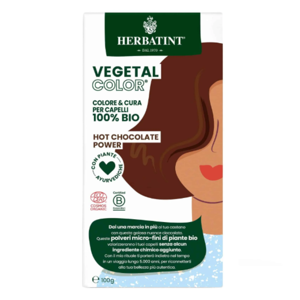 HERBATINT Vegetal Color - Organic Hair Color (Hot chocolate power) (Herb-hot-choco)