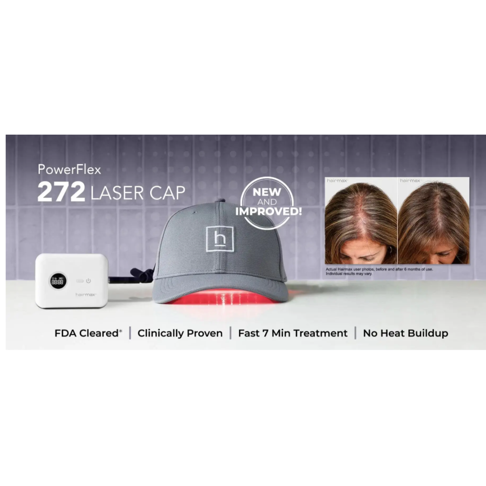HairMax LaserCap 272 PowerFlex – Laser Hair Growth Cap (LASER 272)