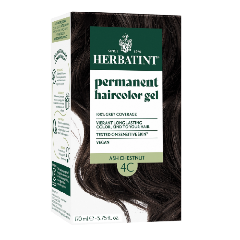 HERBATINT Permanent Haircolour gel 4C ASH CHESTNUT (Herbatint4C)