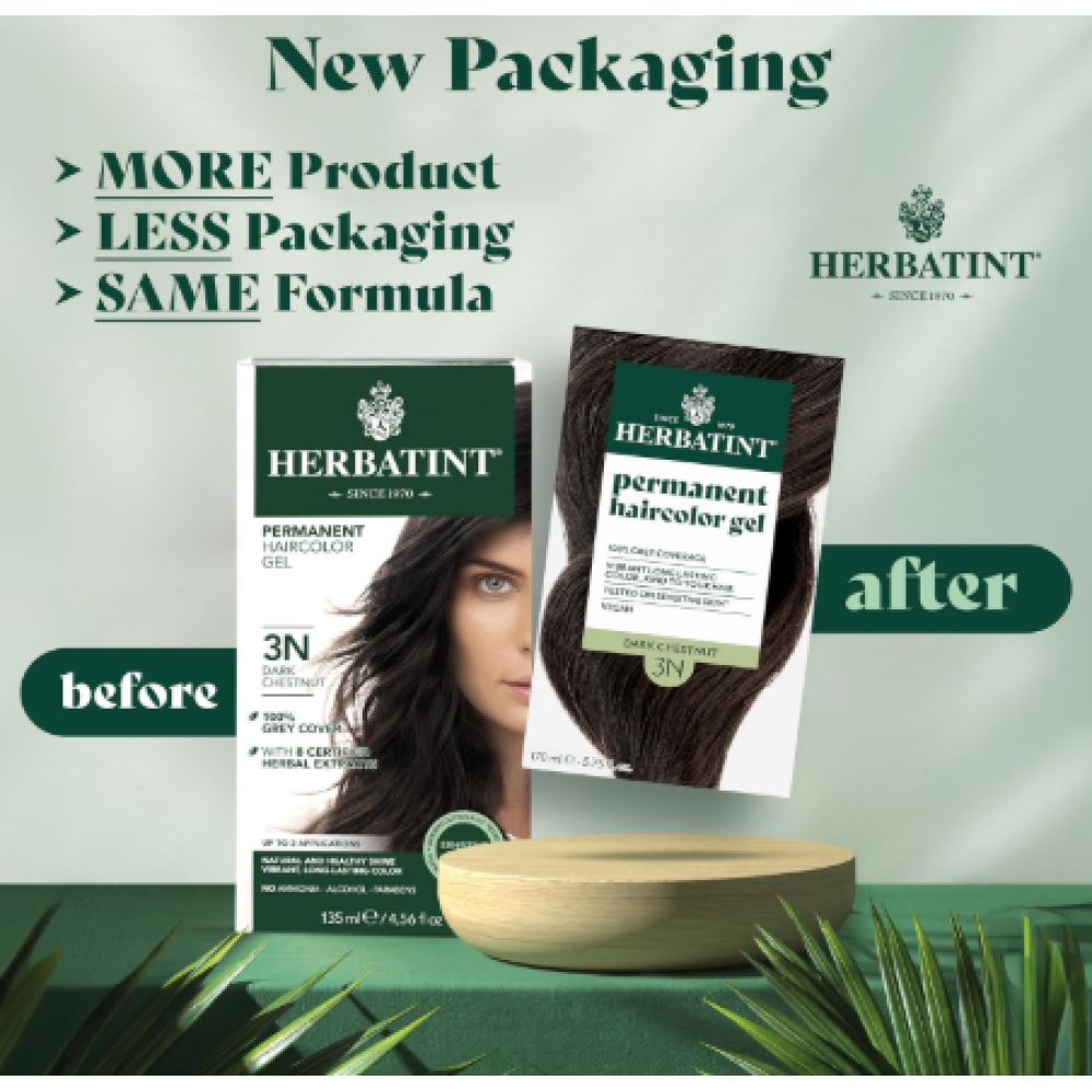 HERBATINT Permanent Haircolour gel 3N DARK CHESTNUT (Herbatint3N)