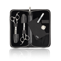 Lameo STAGE PRO SET OFFSET SILVER - Professional Cutting Scissor Set with Case