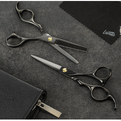 Lameo STAGE PRO SET OFFSET BLACK - Professional Cutting Scissor Set with Case