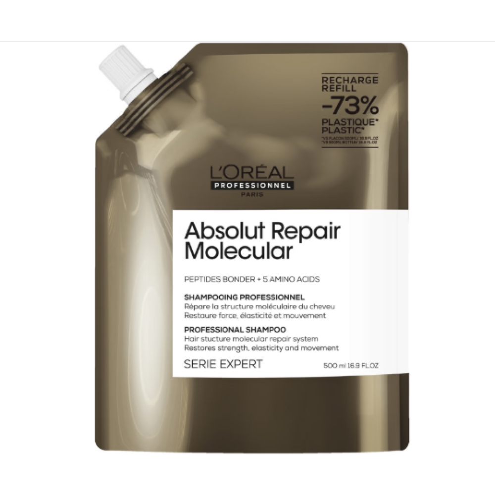 L'Oreal Professionnel Serie Expert Absolut Repair Molecular Shampoo, 500ml, REFILL (3474637242220)