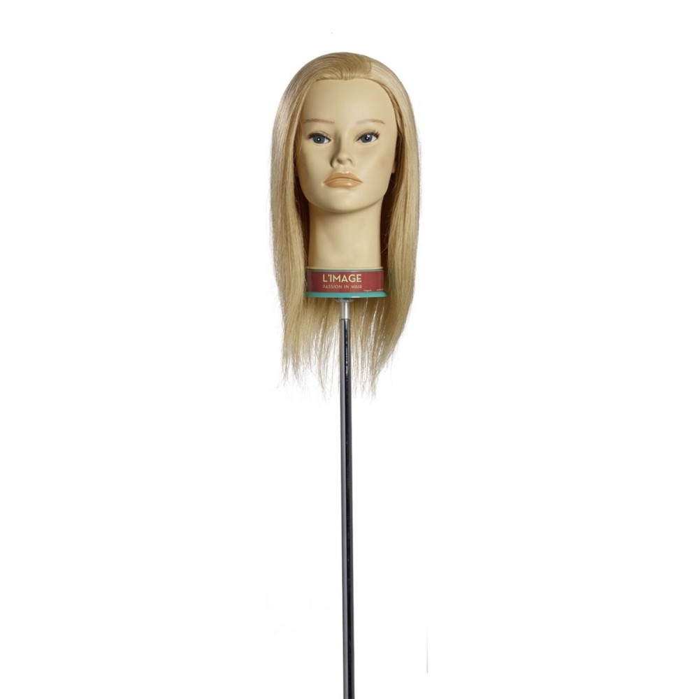Manekena galva Claudia ar naturāliem matiem 35cm (1301W)
