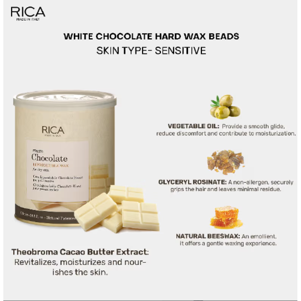 RICA White Chocolate wax, 800ml (ERICA55)