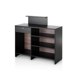 Reception desk VISTA CONSOLLE BLACK&OAK