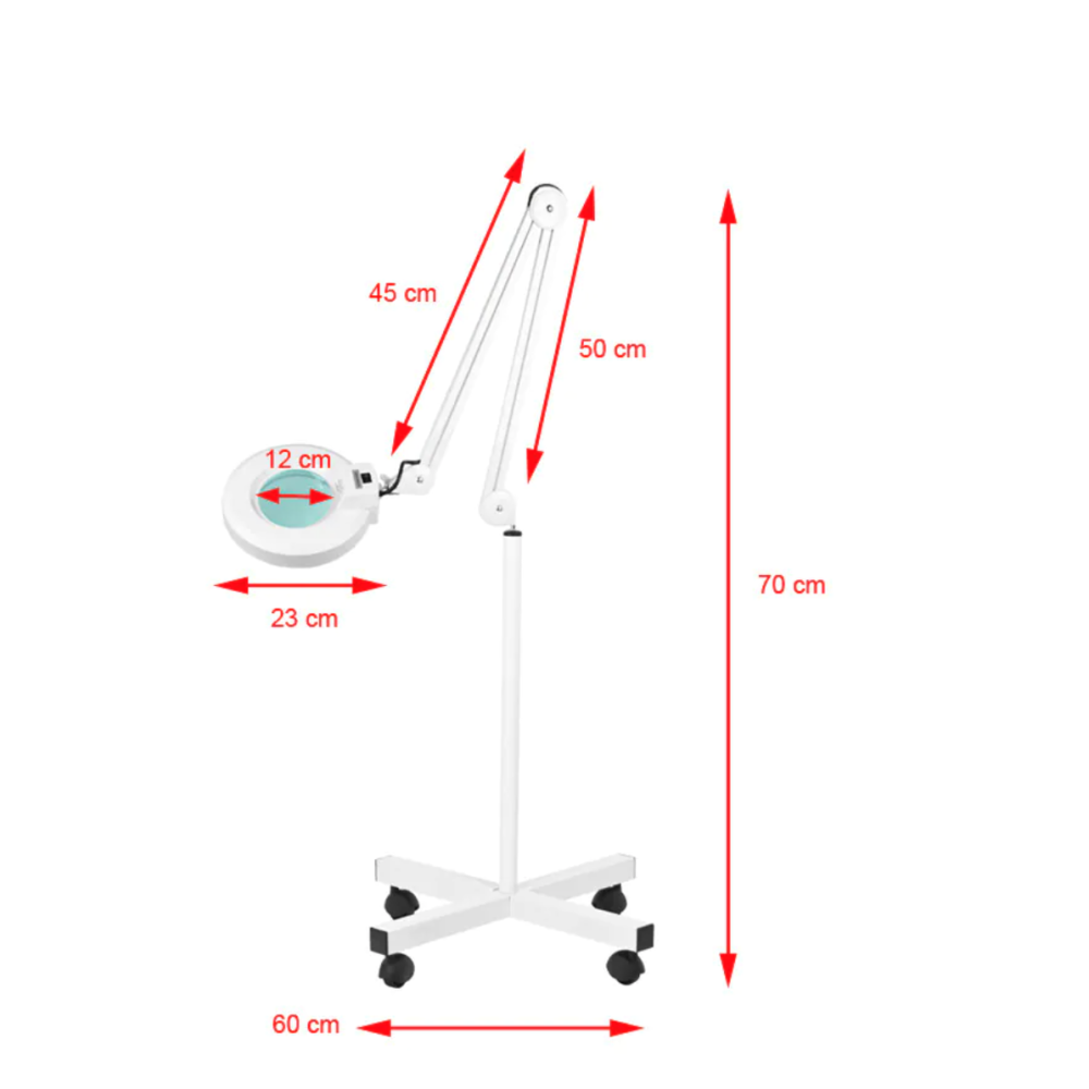 S4 LED magnifying lamp + LED tripod with adjustable light intensity (124695)