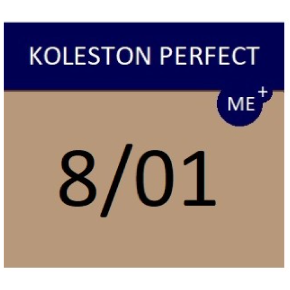 WELLA PROFESSIONALS KOLESTON PERFECT ME+ - Hair colour, 8/01 - LIGHT NATURAL ASH BLONDE (81650834)