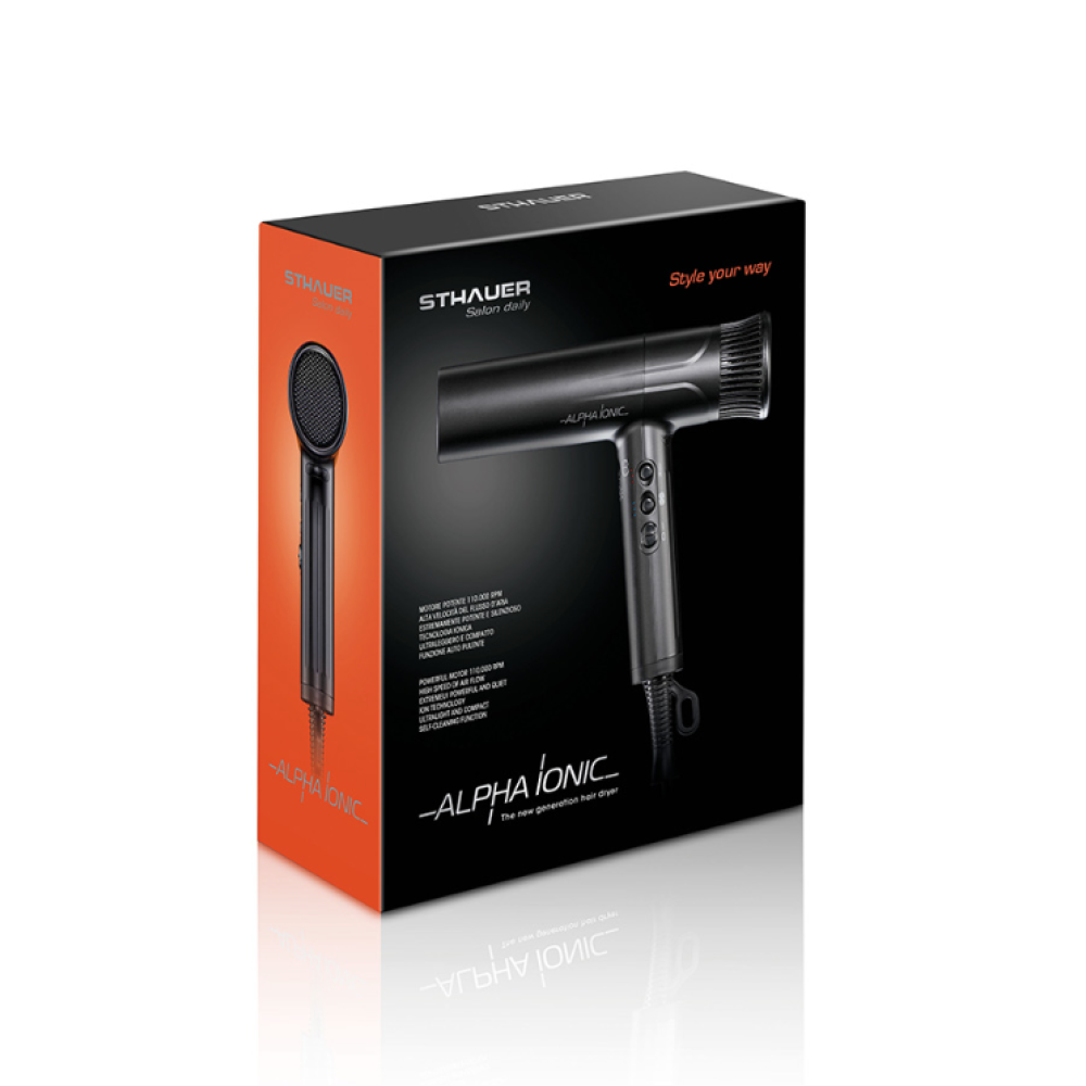 Hair Dryer ALPHA IONIC 1800W, black (402.141)