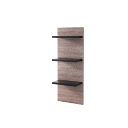Black & oak Wall display with shelves