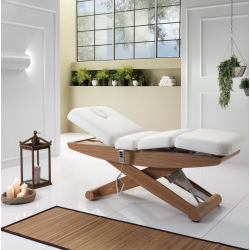 Professional 3-motor electric massage bed with chromotherapy function COLONIAL WOOD SPA