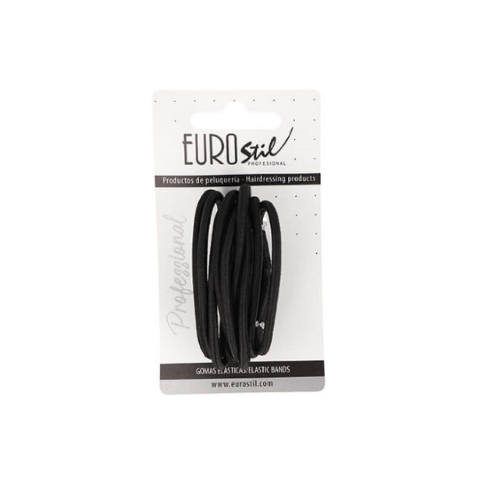 Thick Black Hair Elastics – 10 pcs (07462/50)