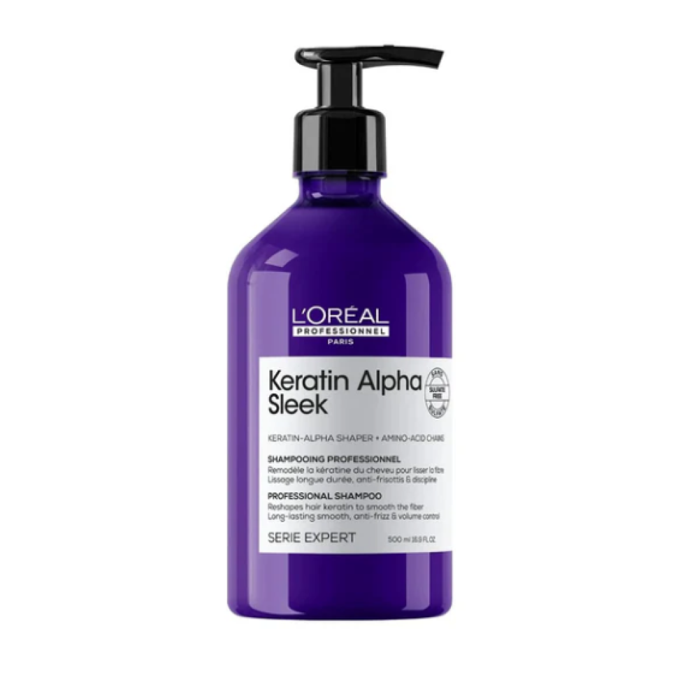 L'Oreal Professionnel Serie Expert Keratine Alpha Sleek Shampoo, 500ml (3474637335724)