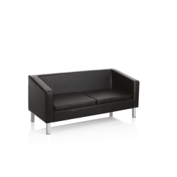 LUCKY BLACK WAITING-area SOFA - Three-Seater Waiting Area Sofa