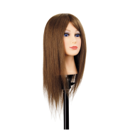 Chiara Mannequin Head, Brown — Natural Hair, 35-40cm