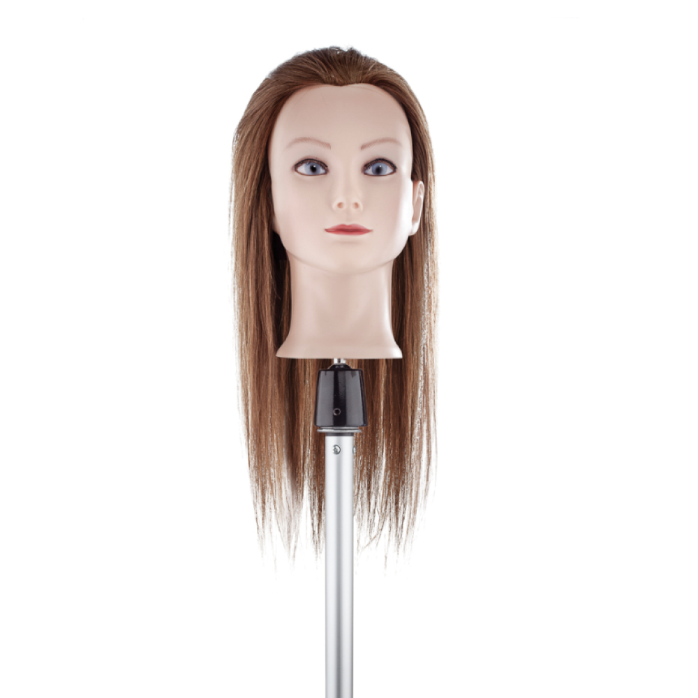 Chloe Mannequin Head, Brown — Natural Hair, 50 cm (400.873)