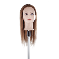 Chloe Mannequin Head, Brown — Natural Hair, 50 cm