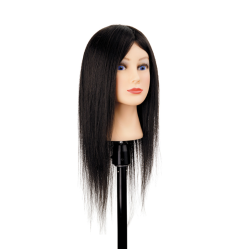 Katya Mannequin Head, Brown — Natural Hair, 35-40cm
