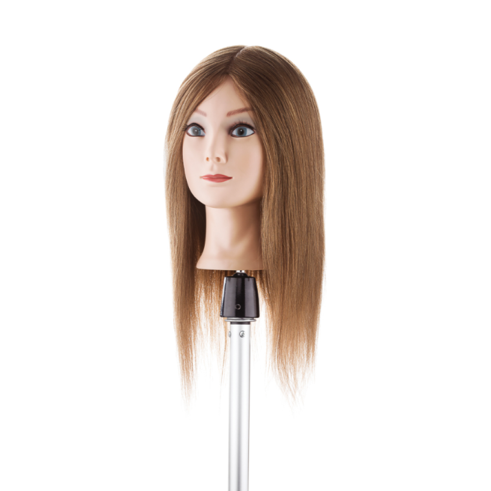 Emily Mannequin Head, Light Brown — Natural Hair, 35-40cm (400.892)
