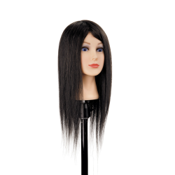 Milana Mannequin Head, Brown — Natural Hair, 45-50cm