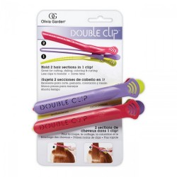 OLIVIA GARDEN DOUBLE CLIP 2 IN 1 HAIR CLIP - dubultie matu klipši