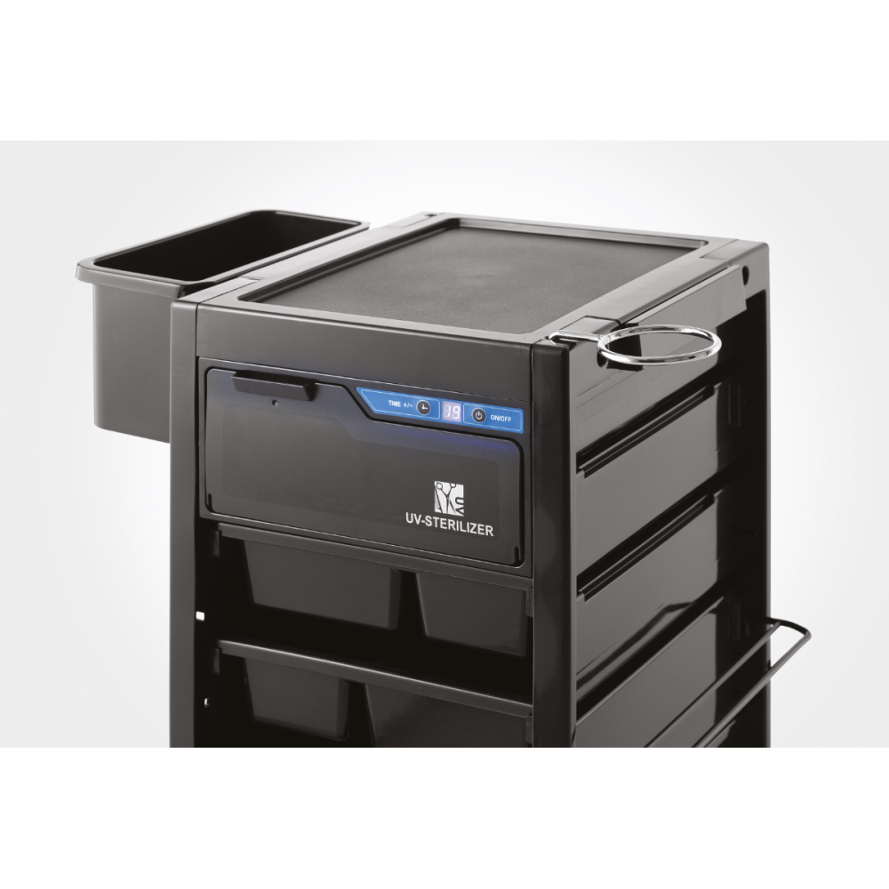 Disinfection Trolley with Drawer and UVC Light NEW YORK UV PRO BLACK (370.545)