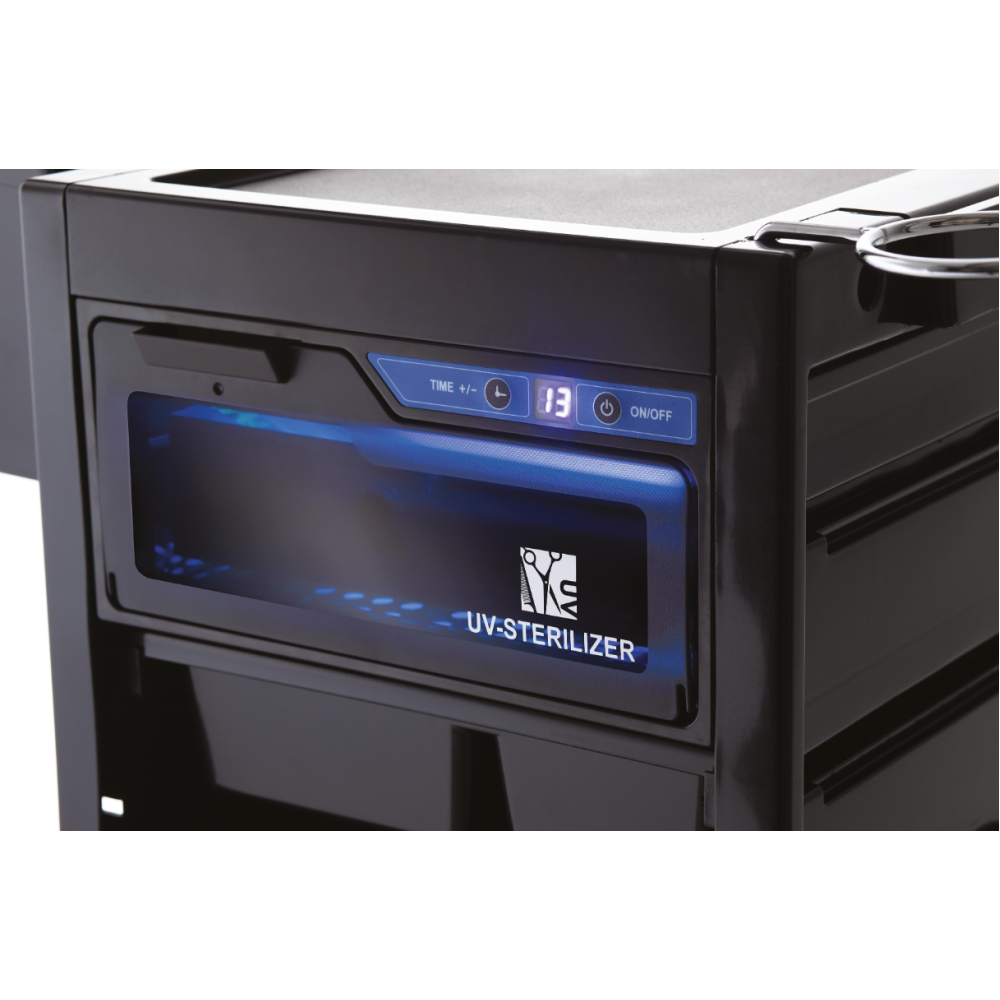 Disinfection Trolley with Drawer and UVC Light NEW YORK UV PRO BLACK (370.545)