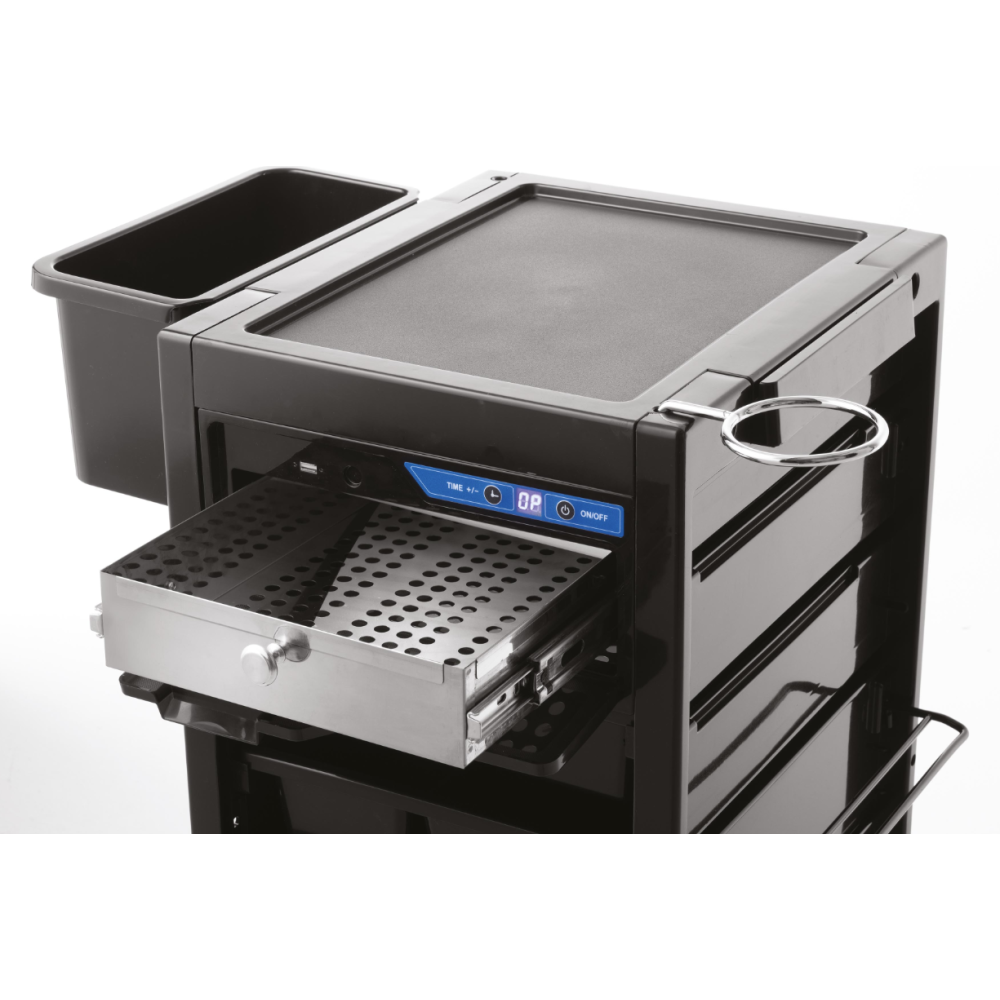 Disinfection Trolley with Drawer and UVC Light NEW YORK UV PRO BLACK (370.545)