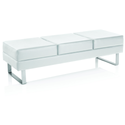 PEOPLE Waiting-area chair WHITE - Three-Seater Waiting Area Bench
