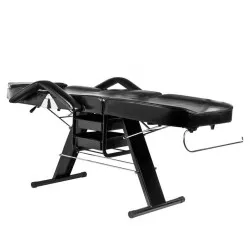 BEAUTY COUCH WITH PAPER ROLL HOLDER , BLACK