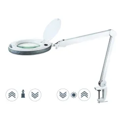 LED MAGNIFYING LAMP WITH 2 LIGHTS - WARM/COLD