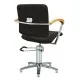 Styling hairdresser chair London B, armrest beech/ armrest black