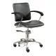 Styling hairdresser chair London C, armrest beech/ armrest black
