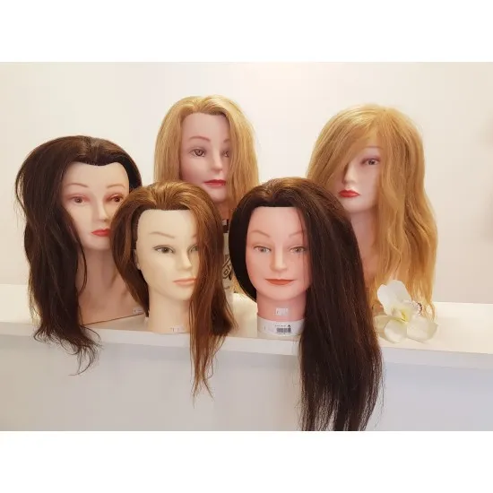 Hairdressing mannequin training heads