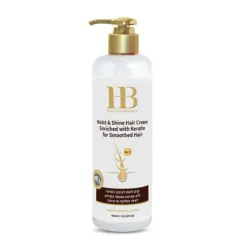 H&B Moist & Shine Silicone Hair Cream No-Rinse Enriched with Keratin, 400ml