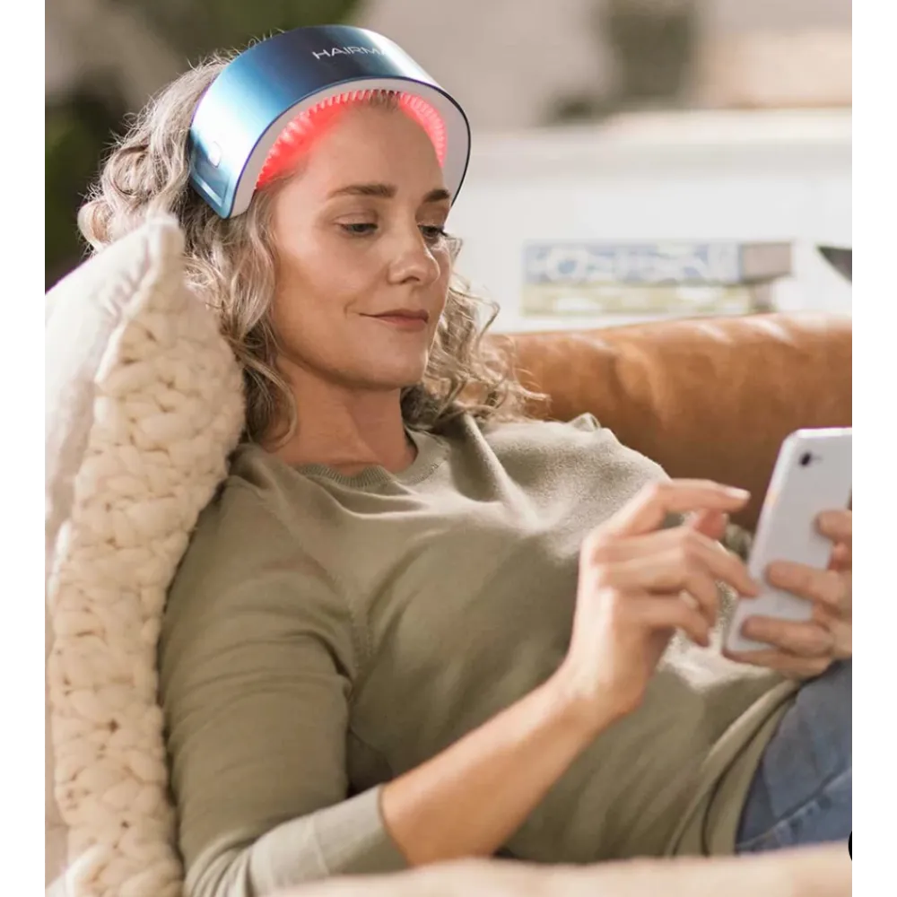 HairMax LaserBand 82 - ComfortFlex LASER THERAPY FOR HAIR REGROWTH, rose gold