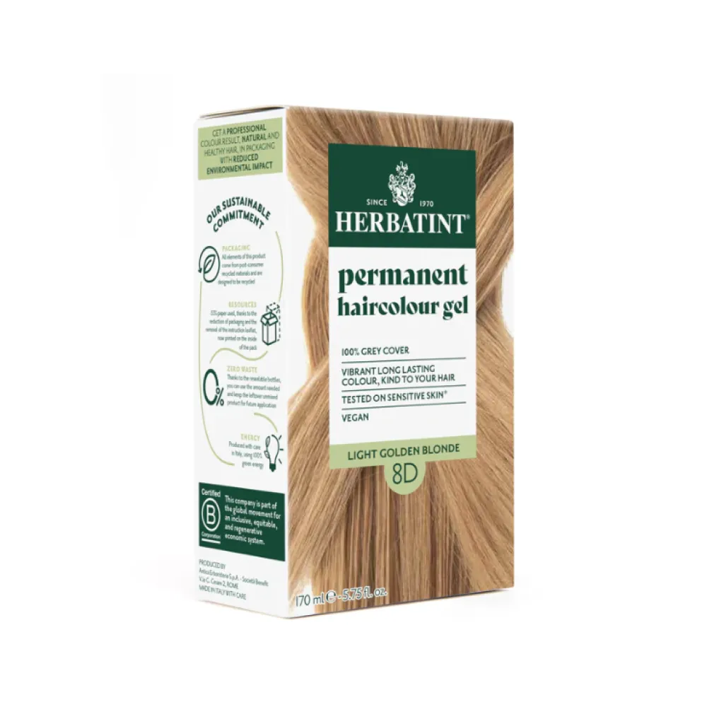 HERBATINT VEGETAL COLOR 8D LIGHT GOLDEN BLONDE
