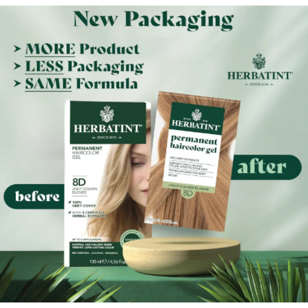 HERBATINT VEGETAL COLOR 8D LIGHT GOLDEN BLONDE