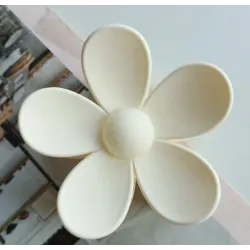 Flower Clip for Hair - white