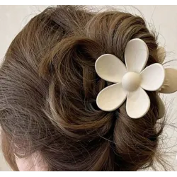 Flower Clip for Hair - shade LATTE
