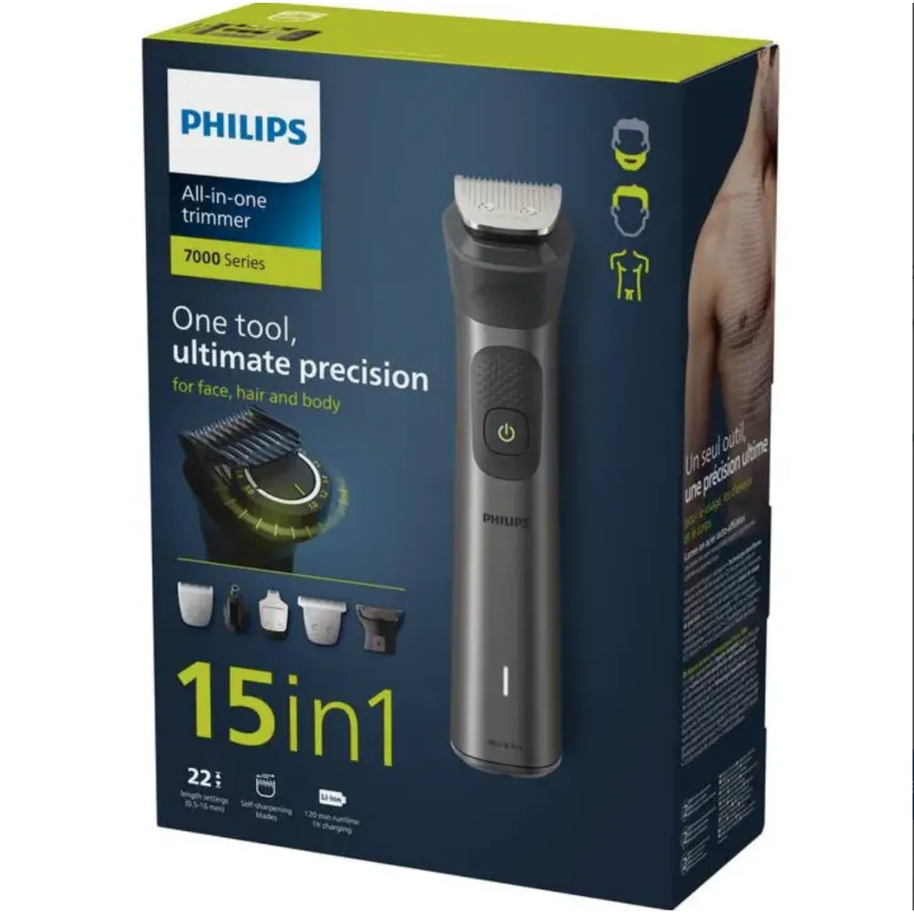 PHILIPS Series 7000 15-in-1 MG7940/15 Wet & Dry Multi Grooming Trimmer - Black