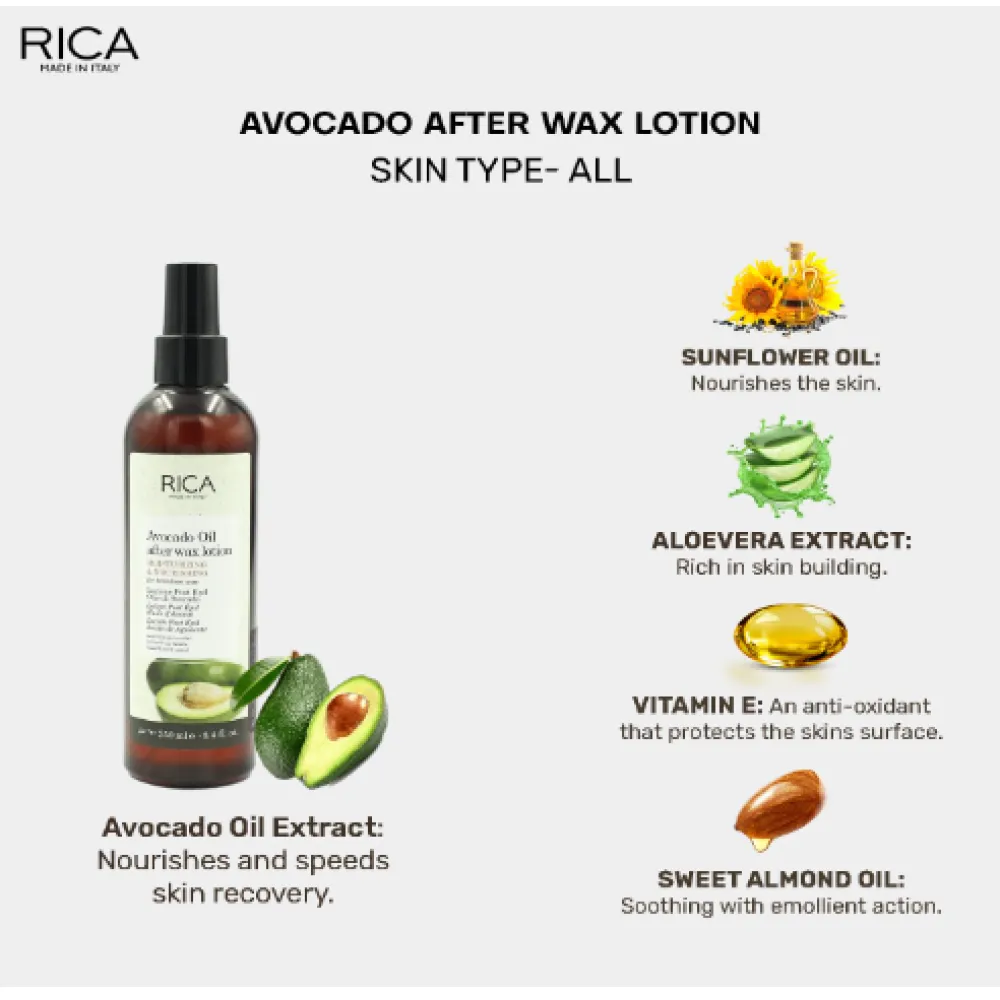 RICA Avocado Oil After wax lotion, 250ml